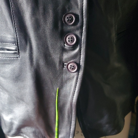 Muubaa Black Leather Jacket for Women - Picture 4 of 10